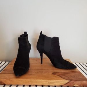 TORY BURCH | Black Suede Stiletto Ankle Booties | 8.5